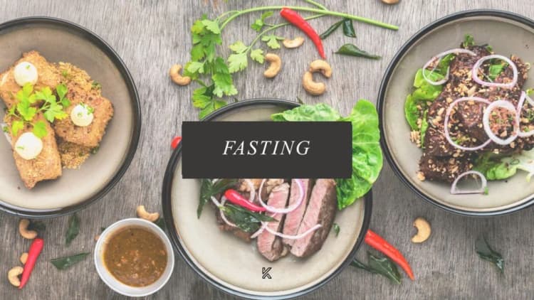 An image for a fake blog post titled Fasting